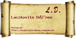 Laczkovits Dénes névjegykártya