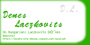 denes laczkovits business card